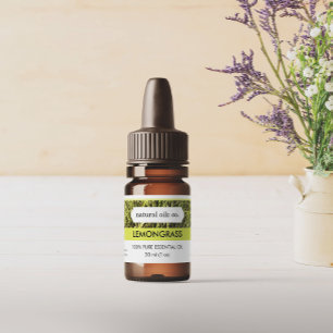 Citronnelle Huiles Essentielles Étiquette de boute