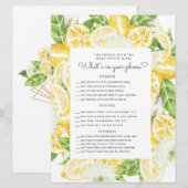 citronnier Baby shower téléphone carte de jeu (Devant / Derrière)