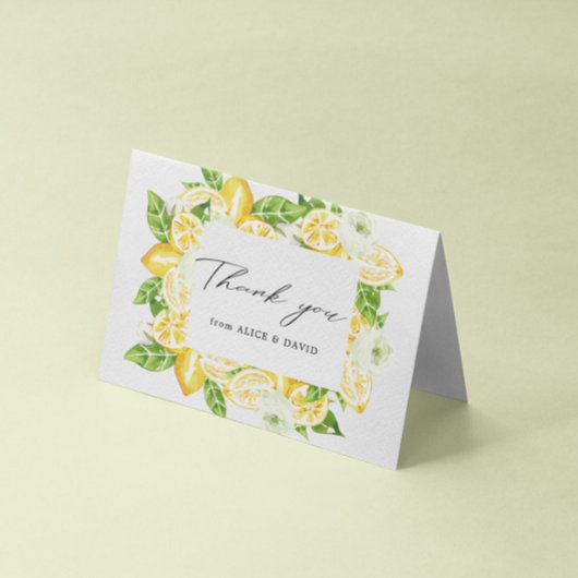 citronnier carte de remerciements