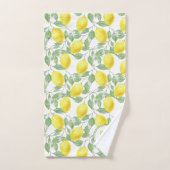 Citronnier Motif Monogramme Vert Jaune Décor (Serviette à main)