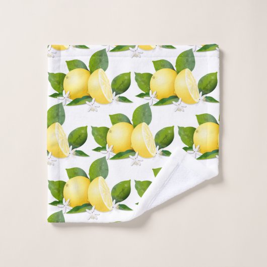Citrons agrumes Fruits Botaniques (Gant de toilette)