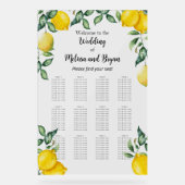 Citrons agrumes Mariage 12 tables tableau (Recto)
