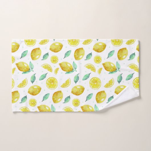 citrons aquarelles (Serviette à main)