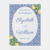 Citrons bleu carrelage mariage panneau d'accueil 3 (Recto)