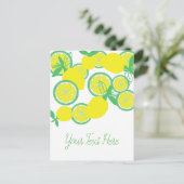 Citrons Chanceux Bio Funky Carte Postale (Debout devant)