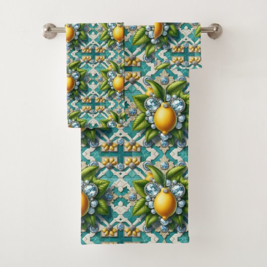 Citrons Diamants Art Déco Luxe (En situation)