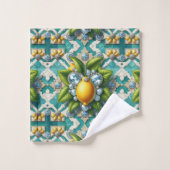 Citrons Diamants Art Déco Luxe (Gant de toilette)
