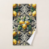 Citrons Diamants Art Déco Luxe (Serviette à main)