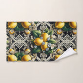 Citrons Diamants Art Déco Luxe (Serviette à main)