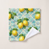 Citrons Diamants Art Déco Luxe (Gant de toilette)