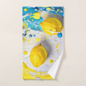 Citrons en splash (Serviette à main)
