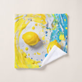 Citrons en splash (Gant de toilette)