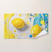 Citrons en splash (Serviette à main)