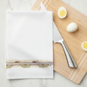 Citrons et coccinelles - Serviette de cuisine (Quart Plié)