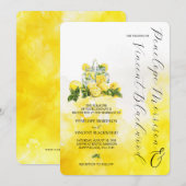 Citrons et Faire-part de mariage de limonade (Devant / Derrière)