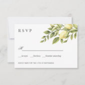 Citrons et feuille Boho MARIAGE classique RSVP (Devant)