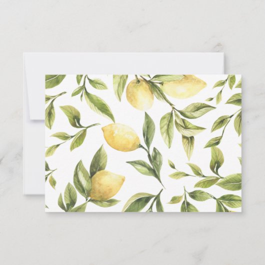 Citrons et feuille Boho MARIAGE classique RSVP (Dos)