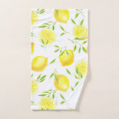 Citrons et feuilles (Serviette à main)