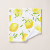 Citrons et feuilles (Gant de toilette)