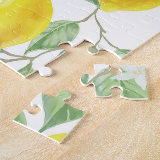 Citrons et Feuilles Design Jigsaw Puzzle (Côté)
