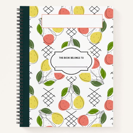 Citrons et fruits Composition Carnet (Devant)