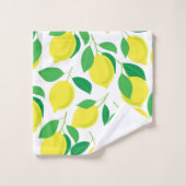 Citrons et motifs feuille (Gant de toilette)