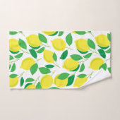 Citrons et motifs feuille (Serviette à main)
