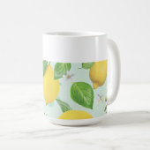 Citrons et olives méditerranéens Cuisine Café Mug (Devant droit)