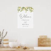 Citrons et verdure Affiche de bienvenue Mariage (Cuisine)