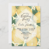 Citrons et verdure Invitations de fête d'anniversa (Devant)