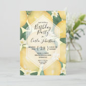 Citrons et verdure Invitations de fête d'anniversa (Debout devant)