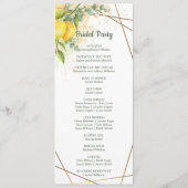 Citrons Eucalyptus Fleurs Jaunes Programme de mari (Dos)