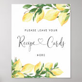 Citrons Fête des mariées Carte de recette Poster (Devant)