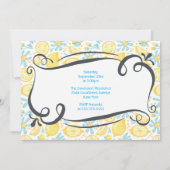 Citrons & Fleurs Anniversaire Lemonade Invitation  (Dos)