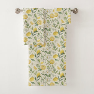 Citrons & Fleurs Ensemble de serviettes de bain Mo