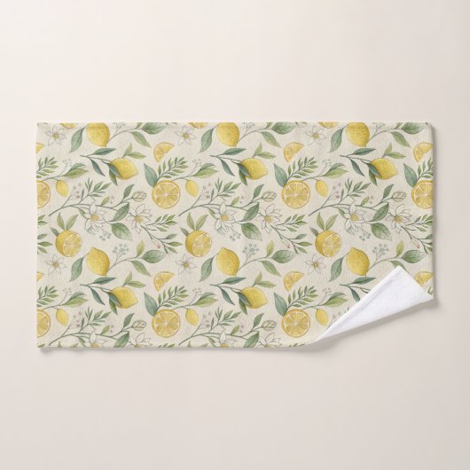 Citrons & Fleurs Ensemble de serviettes de bain Mo (Serviette à main)