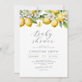 Citrons Fruits Citrus Baby shower Invitation (Devant)
