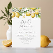 Citrons Fruits Citrus Baby shower Invitation