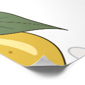 Citrons Jaunes, Impression Tropicale Sans Fil. (Coin)