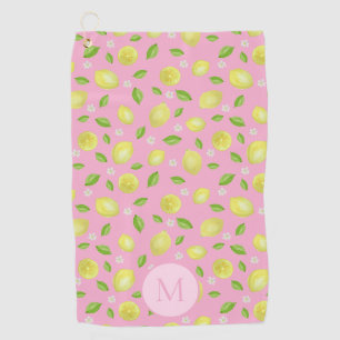 Citrons jaunes sur serviettes de golf personnalisé