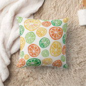 Citrons Limes Oranges aquarelle coussin (Couverture)