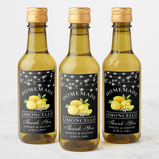 Citrons Limoncello Lights Black Mini Étiquette bou (Bouteilles)