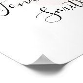 Citrons Mariage Affiche de bienvenue rose douche (Coin)