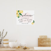 Citrons Mariage Affiche de bienvenue rose douche (Cuisine)