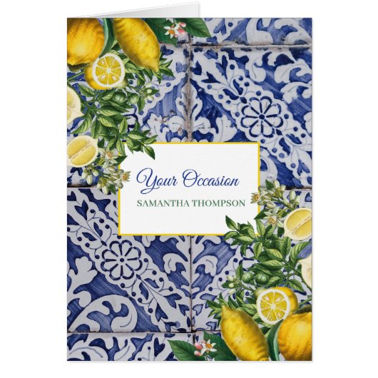 Citrons méditerranéens Carreaux portugais d'été (Devant)