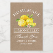 Citrons Merci Kraft Limoncello Mini Étiquettes de  (Étiquettes simples)