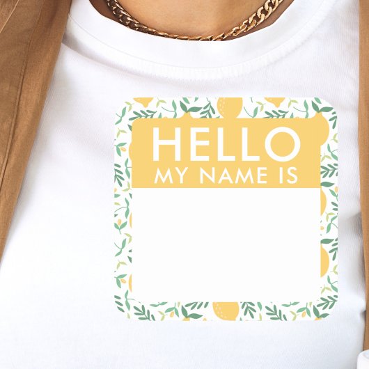 Citrons mignons Bonjour Mon Nom Est Stickers