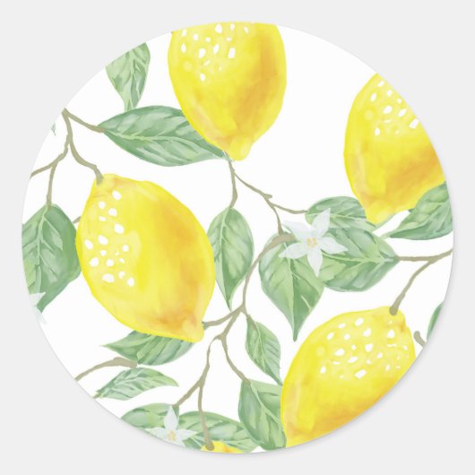 Citrons mignons et stickers Feuille (Devant)
