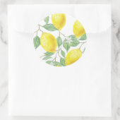 Citrons mignons et stickers Feuille (Sac)