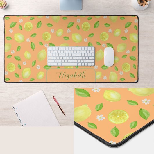 Citrons Mignons Tapis de Bureau Orange Grande Tail